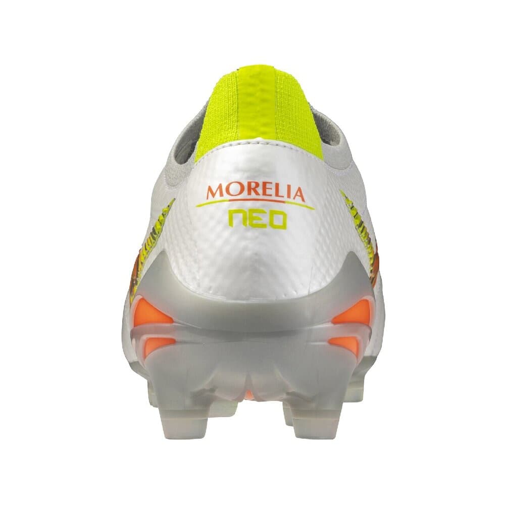 Кроссовки для футбола Mizuno MORELIA NEO V β Футбольные бутсы Ultra Белый Оранжевый Желтый Унисекс - изображение 4