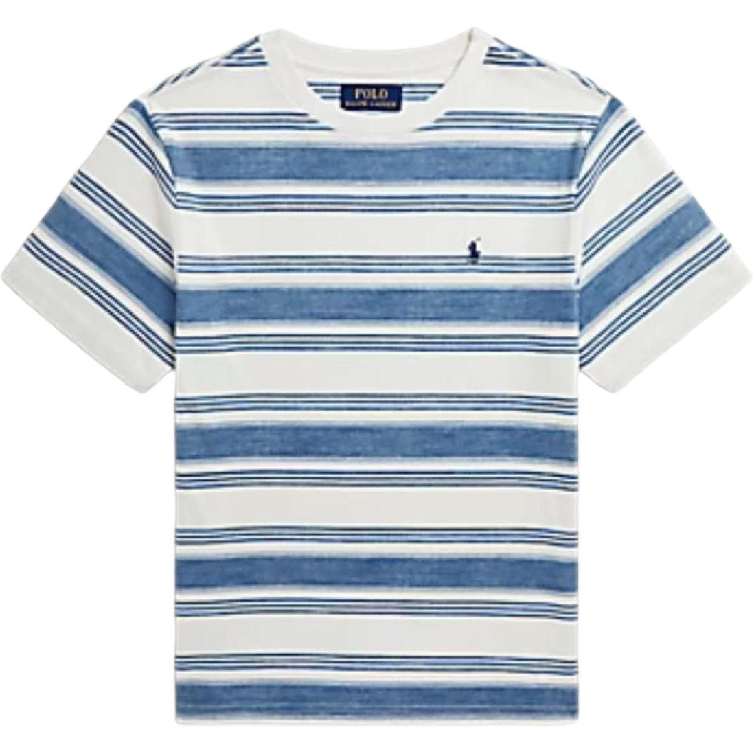 Футболка Polo Ralph Lauren Синие с Белой Надпись Детские Рубашки T - изображение 1