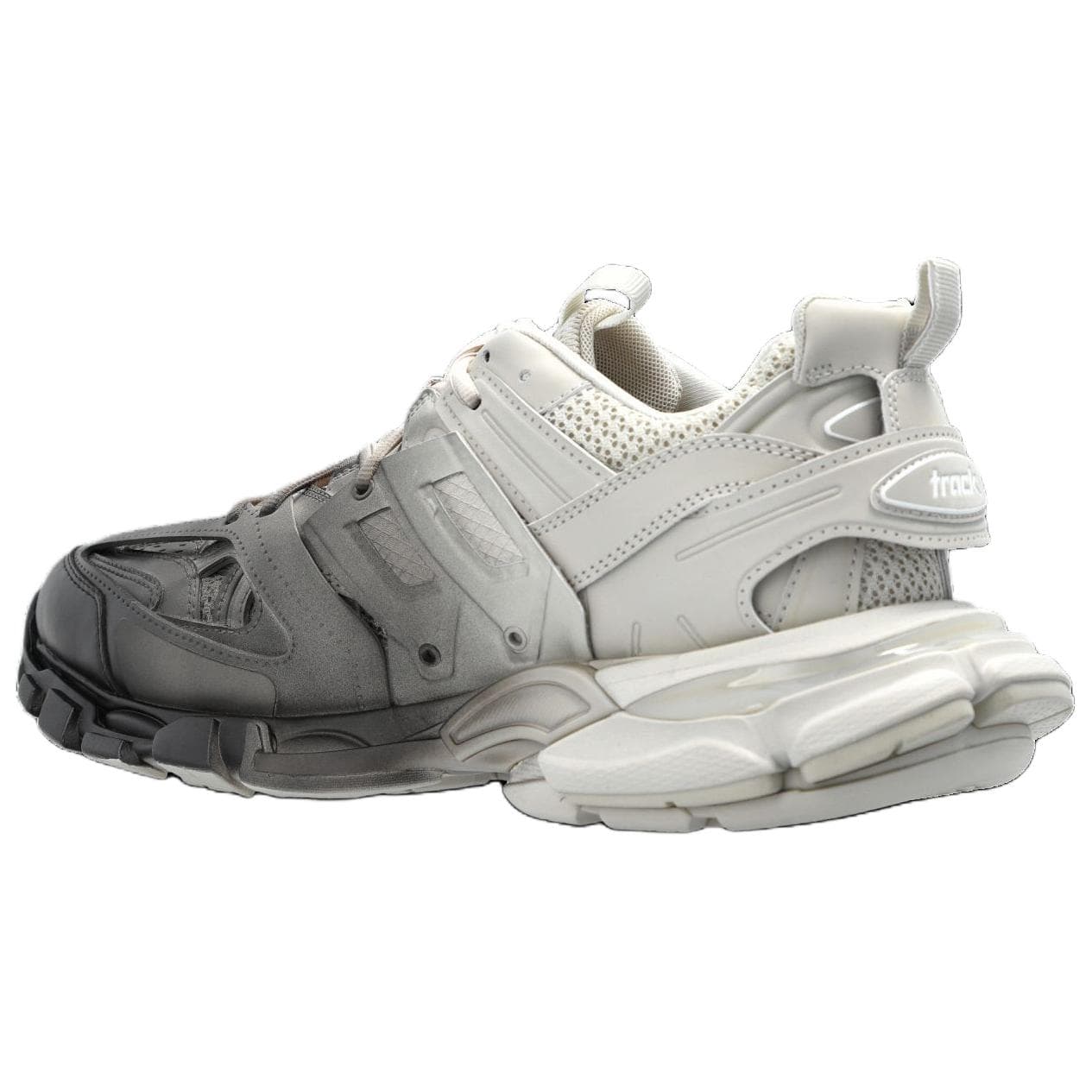 Кроссовки Balenciaga Track Градиентные Низкие Кроссовки с Толстой Подошвой Мужские Черные Бежевые - изображение 3