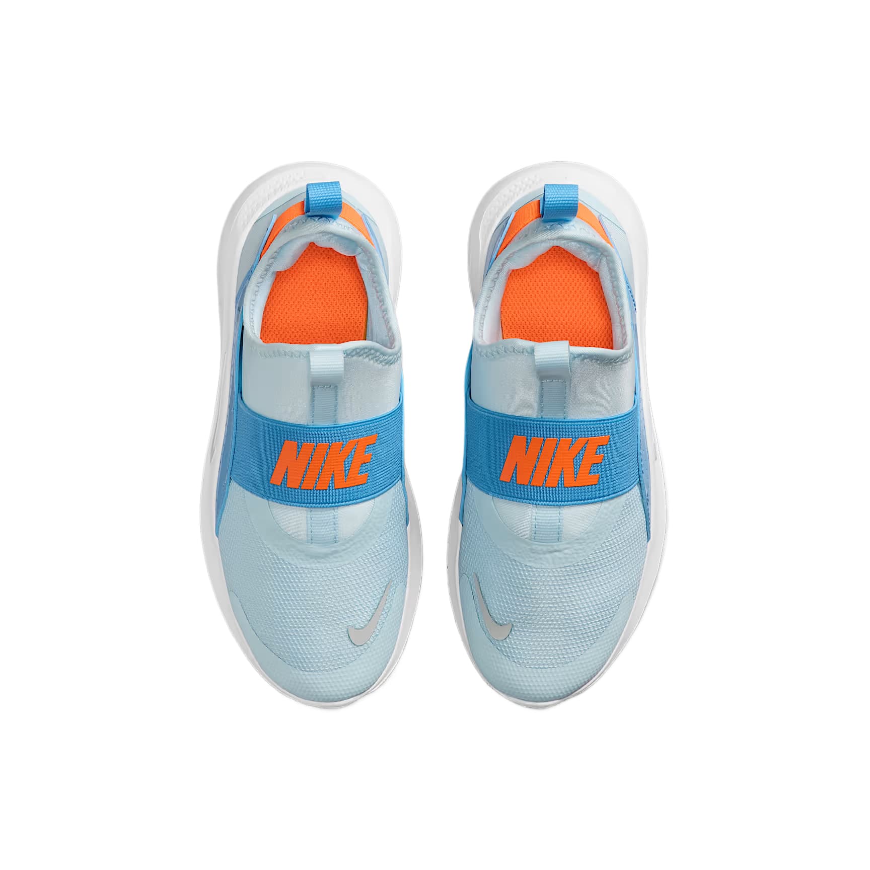 Кроссовки Nike Flex Runner 4 Детские беговые кроссовки Низкий Топ Ледниково-голубой Футбольный мяч Синий Фотонная пыль Ярко-оранжевый Kids - изображение 3