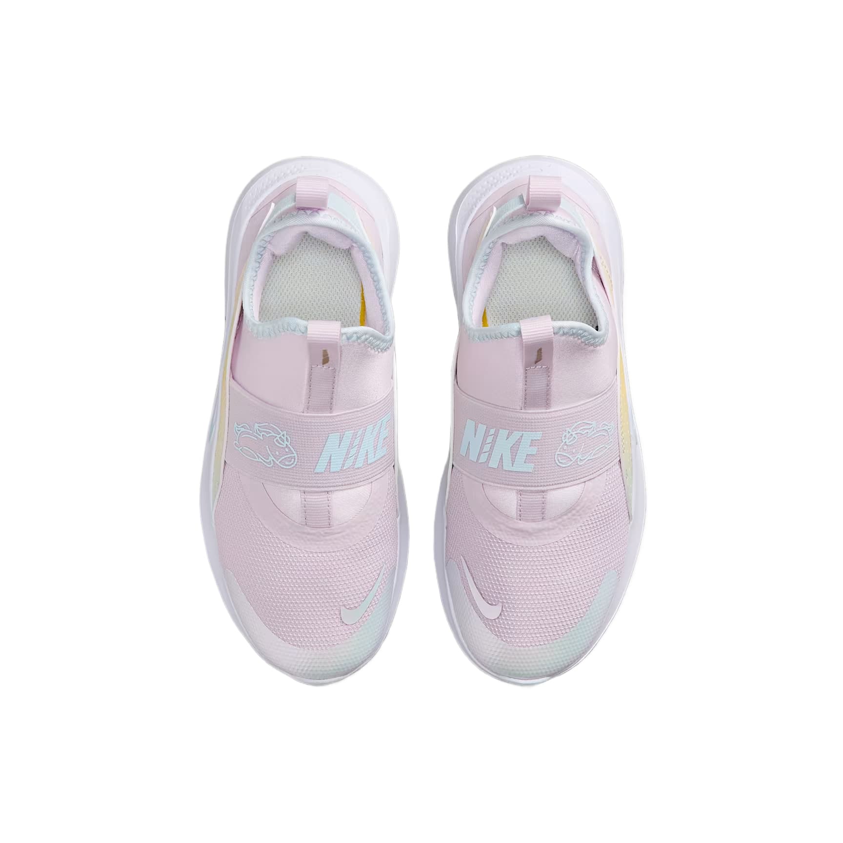 Кроссовки Nike Flex Runner 4 Детские беговые кроссовки Низкий Топ Отбеленный Светло-фиолетовый Белый Ледниково-голубой Kids - изображение 3