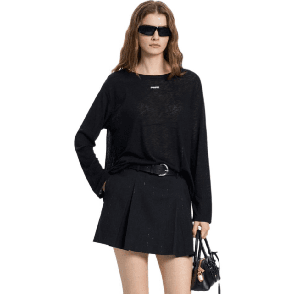 Футболка PINKO Черные Женские T-рубашки - изображение 1