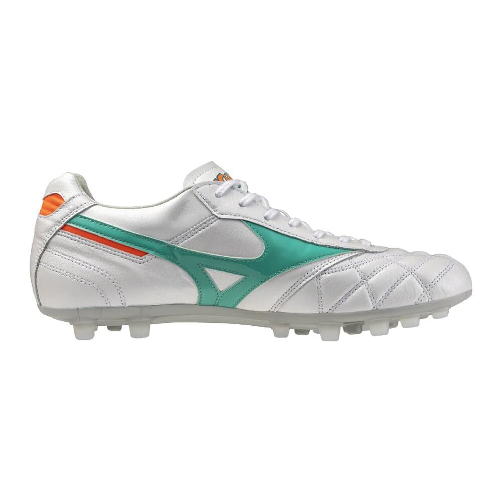 Кроссовки для футбола Mizuno MORELIA 2 Футбольные бутсы Ultra Белый Зеленый Унисекс - изображение 2
