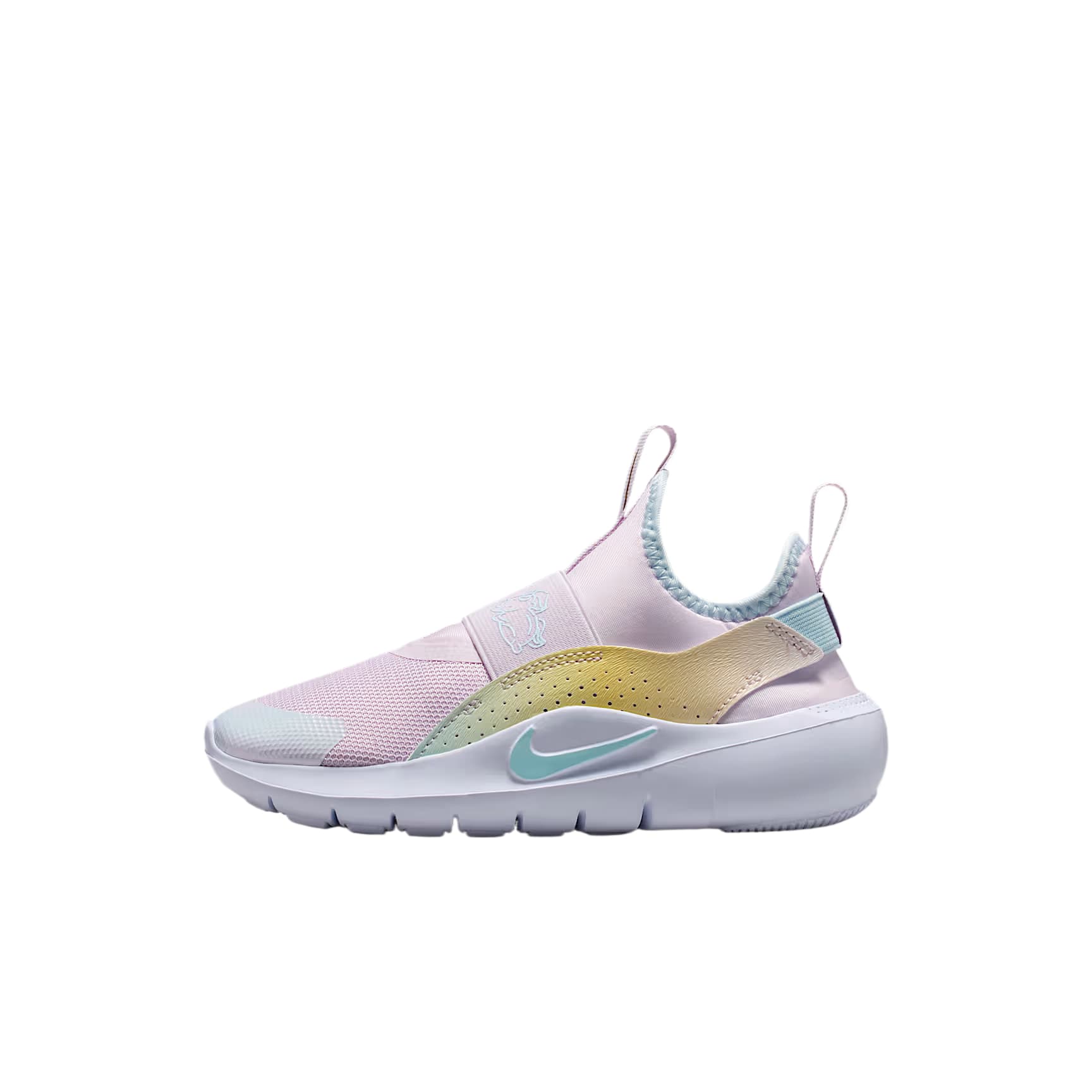Кроссовки Nike Flex Runner 4 Детские беговые кроссовки Низкий Топ Отбеленный Светло-фиолетовый Белый Ледниково-голубой Kids - изображение 1