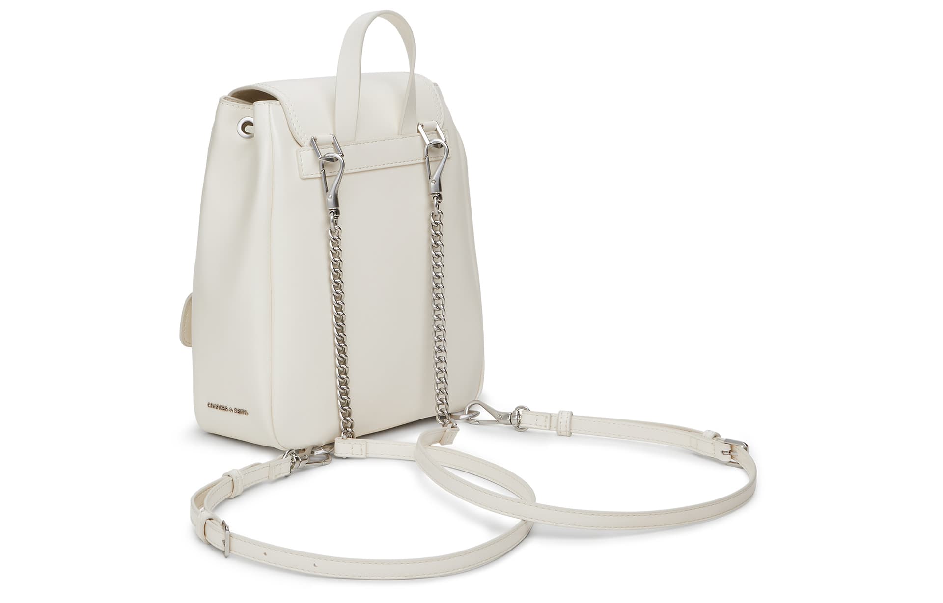 Рюкзак CHARLES&KEITH Винтажный минималистичный рюкзак из искусственной вощеной кожи средний размер женский многоцветный - изображение 3