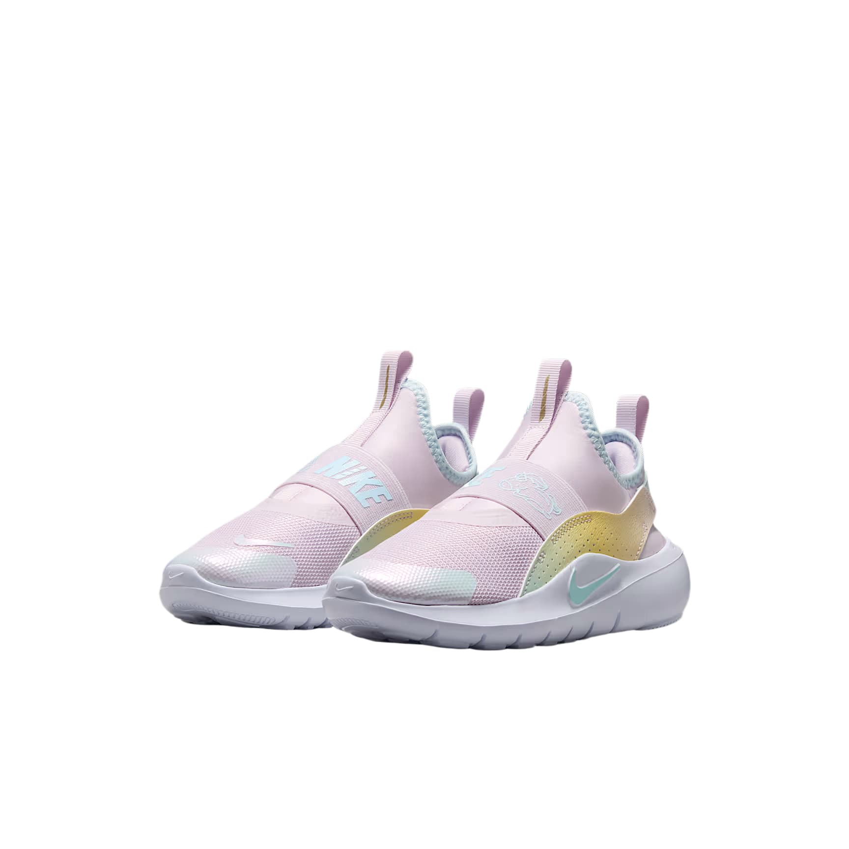 Кроссовки Nike Flex Runner 4 Детские беговые кроссовки Низкий Топ Отбеленный Светло-фиолетовый Белый Ледниково-голубой Kids - изображение 2