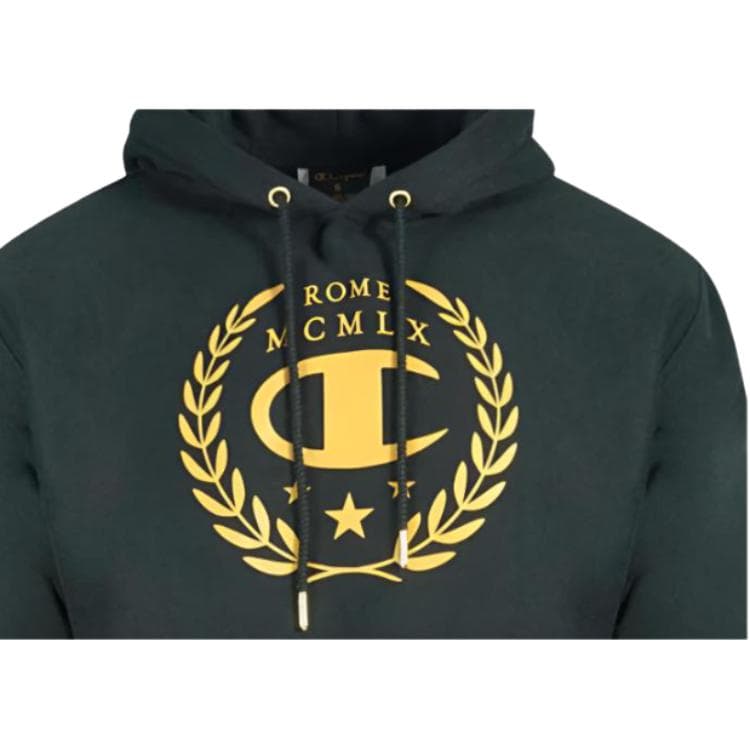 Худи Champion Толстовка с капюшоном логотипом приталенная с длинным рукавом мужская черная - изображение 3