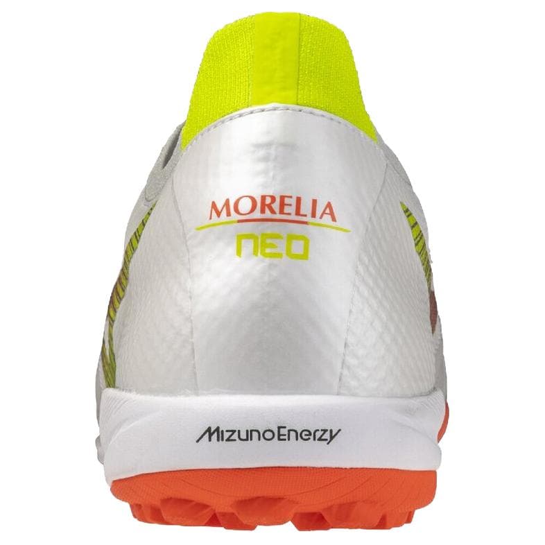 Кроссовки для футбола Mizuno Morelia Neo Sala Beta TF Футбольные бутсы Желтый Белый Оранжевый Унисекс - изображение 4