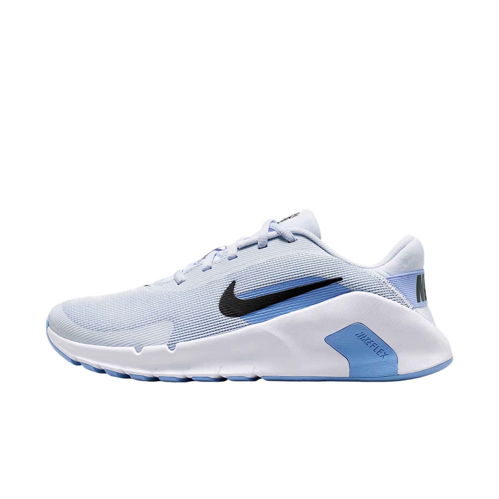 Кроссовки для спортзала Nike Flex Train Тренировочные кроссовки Low Топ Футбольно-серый Алюминий Синий Белый Угольно-черный Женские - изображение 1