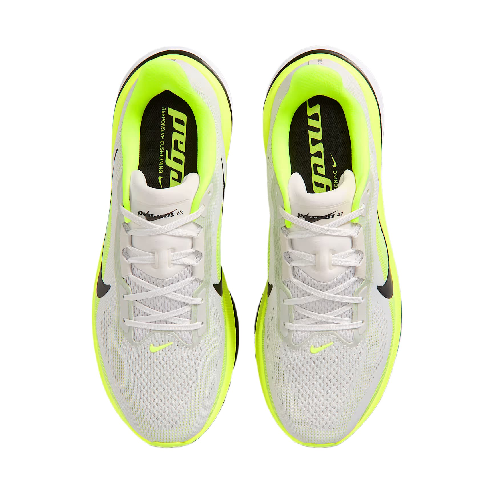 Кроссовки для бега Nike Pegasus 42 Беговые кроссовки Низкий Топ Фотонная пыль Lightning Белый Черный Мужской - изображение 4