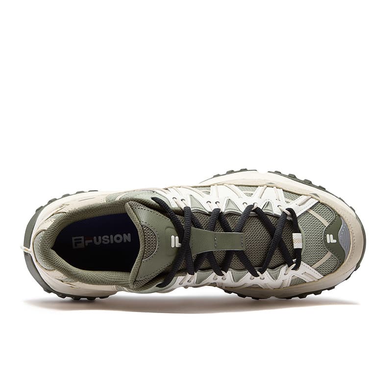 Кроссовки FILA FUSION FREEROAM Wander Shoes Низкие массивные кроссовки Мужские Чайно-зеленый Галька Желтый - изображение 4