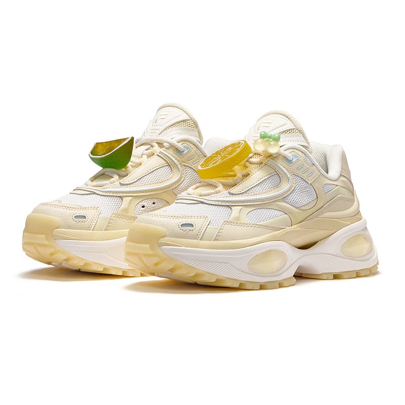 Кроссовки FILA FUSION BIANCO III Устойчивая к истиранию Низкая Повседневная Обувь Женская Белая Желтая - изображение 3