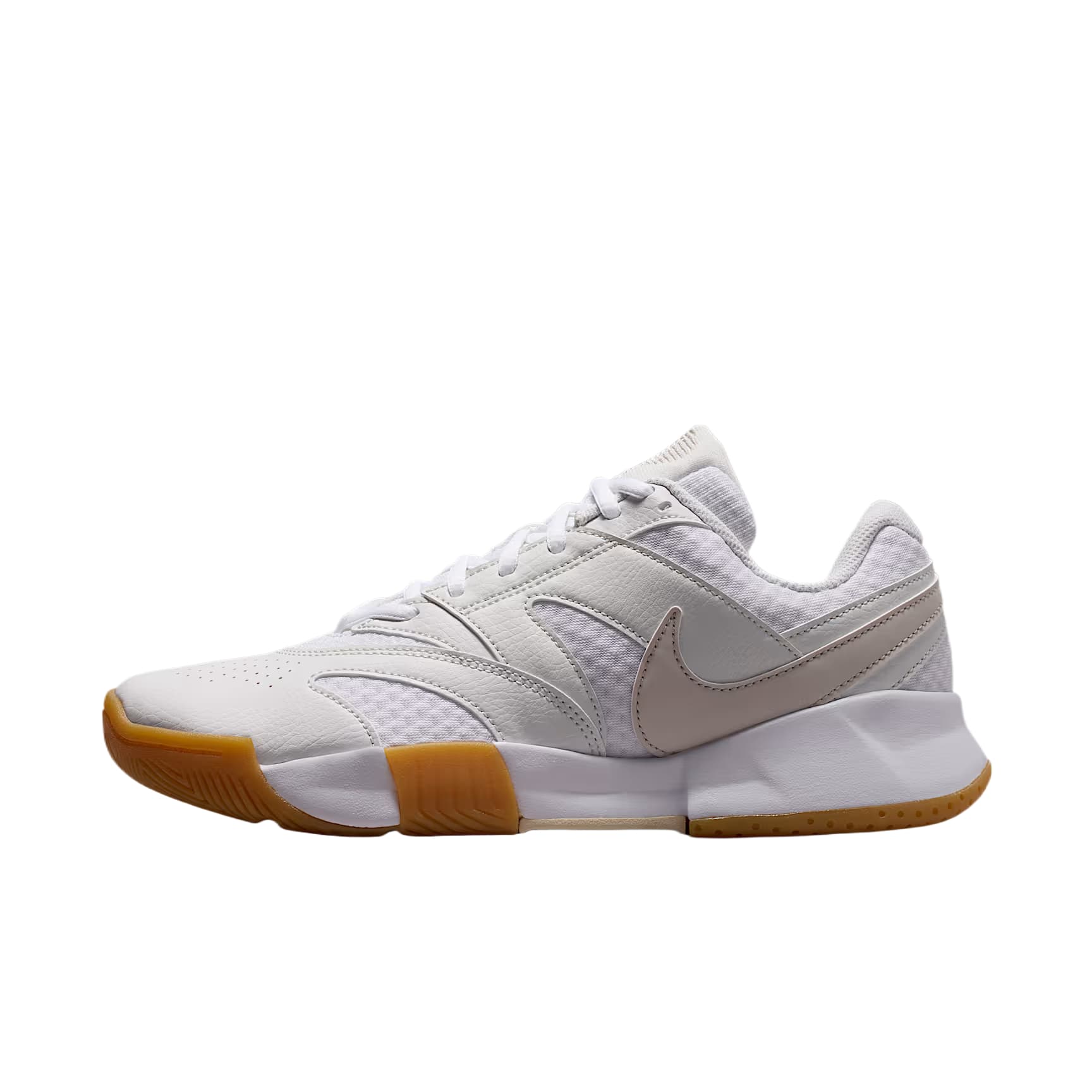 Кроссовки для тенниса Nike Court Lite 4 Теннисные кроссовки Низкий топ Белый PEAK Белый Льняной Светло-коричневый Женские - изображение 1