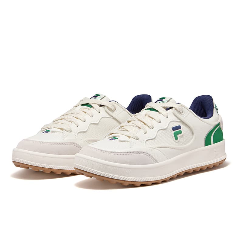 Кроссовки FILA FUSION FUGIO Кеды для скейтбординга Low Топ Бело-зеленый Женские - изображение 3