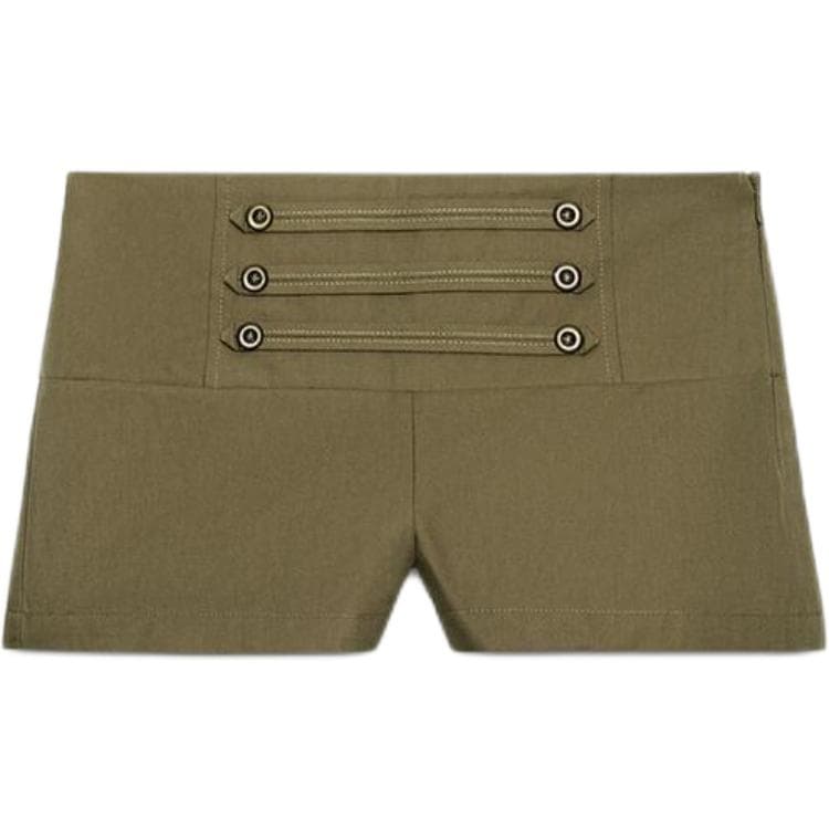 Шорты ZARA Khaki Женские Повседневные Шорты - изображение 1