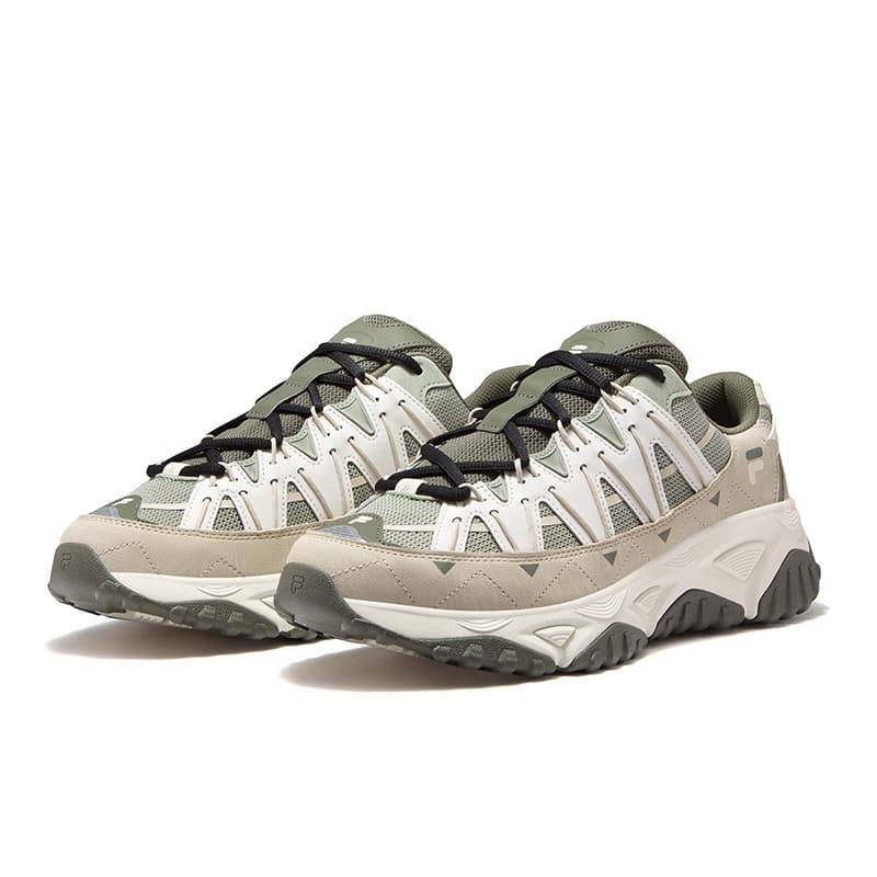 Кроссовки FILA FUSION FREEROAM Wander Shoes Низкие массивные кроссовки Мужские Чайно-зеленый Галька Желтый - изображение 3