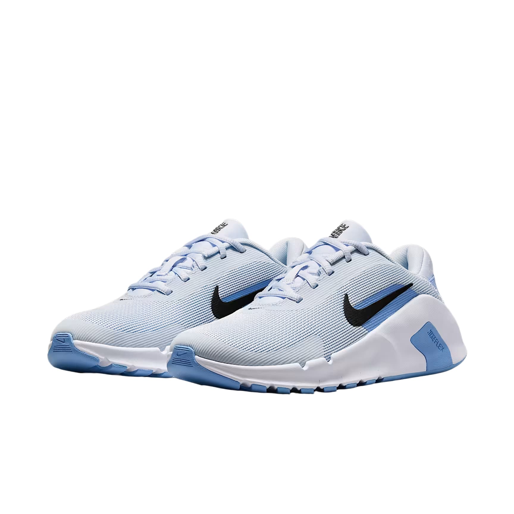 Кроссовки для спортзала Nike Flex Train Тренировочные кроссовки Low Топ Футбольно-серый Алюминий Синий Белый Угольно-черный Женские - изображение 2