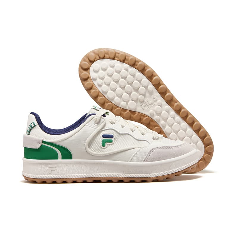 Кроссовки FILA FUSION FUGIO Кеды для скейтбординга Low Топ Бело-зеленый Женские - изображение 6