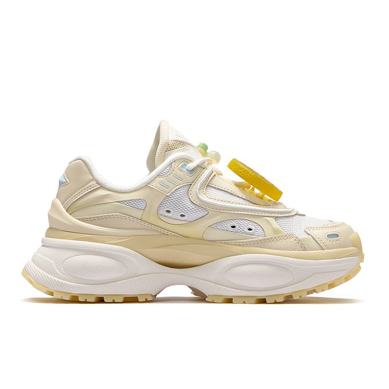 Кроссовки FILA FUSION BIANCO III Устойчивая к истиранию Низкая Повседневная Обувь Женская Белая Желтая - изображение 2
