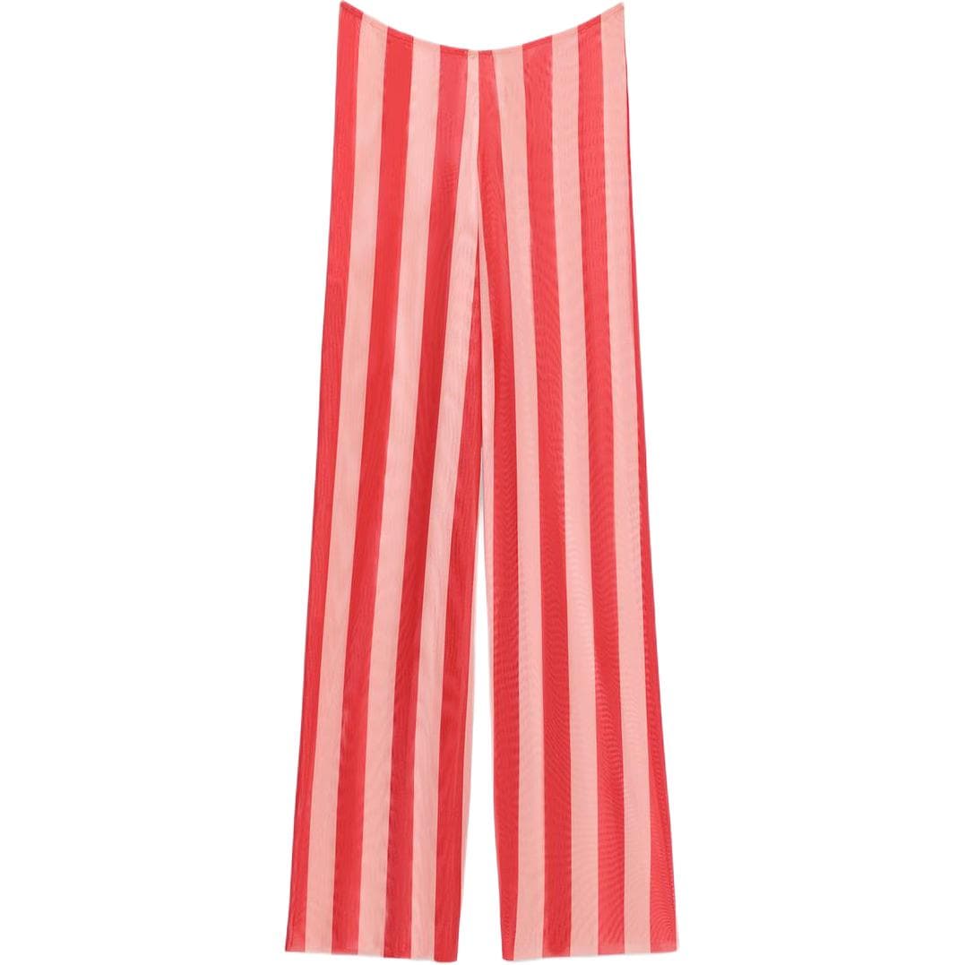 Штаны ZARA Red Coral Women's Casual Pants ZARA Красные Коралловые Повседневные Брюки для Женщин - изображение 2