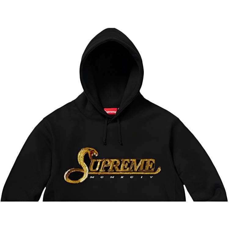 Кофта Supreme Sequin Viper Hooded Sweatshirt - изображение 4