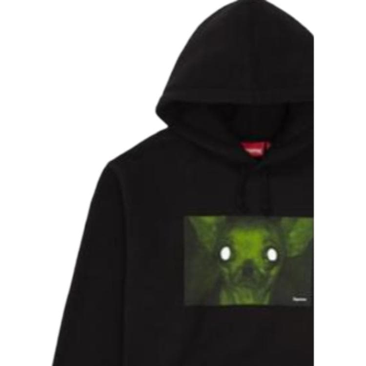 Кофта Supreme FW18 Chris Cunningham Chihuahua Hooded Sweatshirt Black - изображение 4