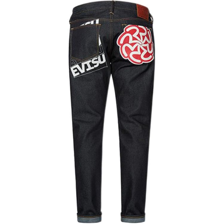 Штаны EVISU Seagull Print Tapered Jeans Blue - изображение 2