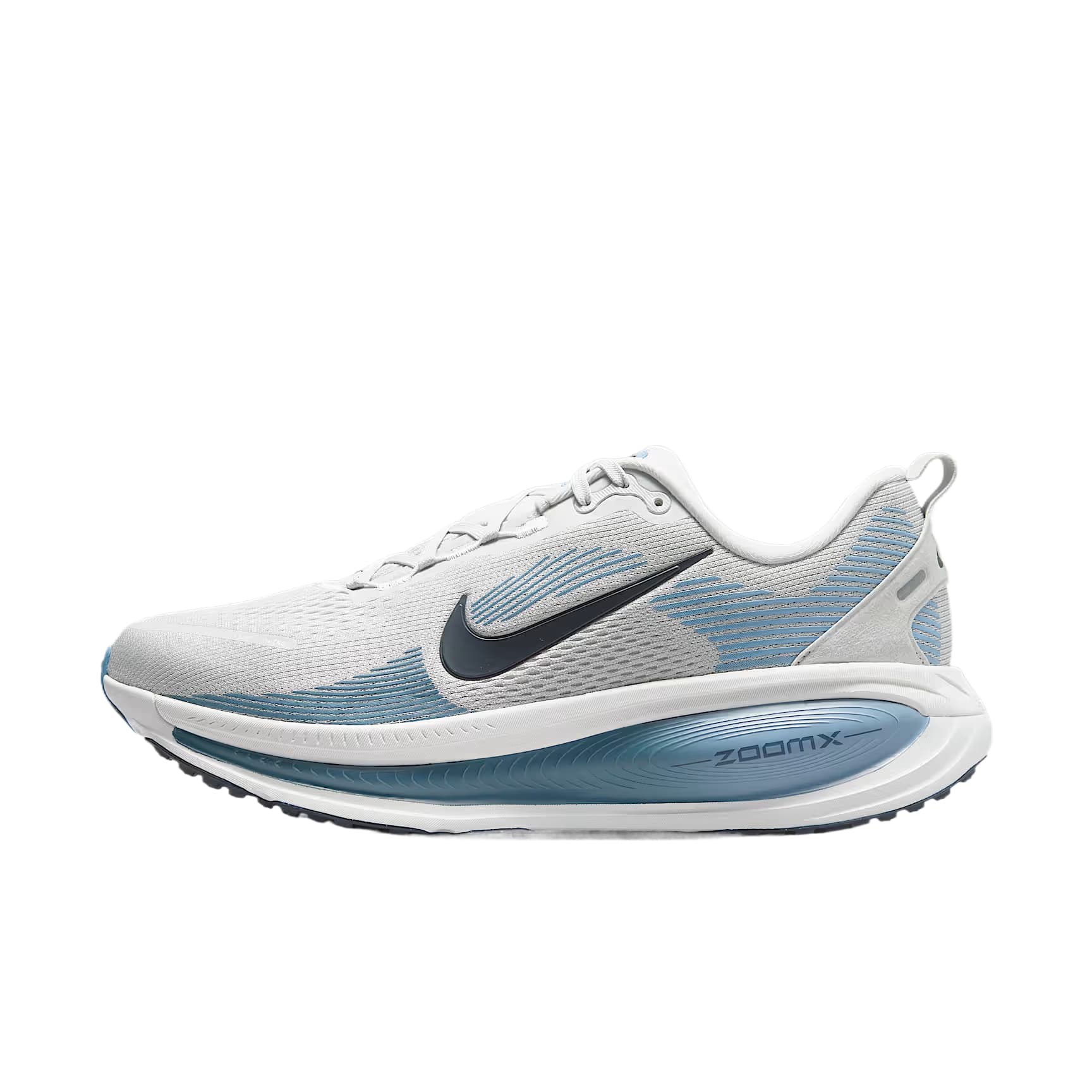 Кроссовки для бега Nike Vomero 18 Беговые кроссовки Низкий Топ Туманный серый Экрю Работа Синий Черный обсидиан Мужской - изображение 1