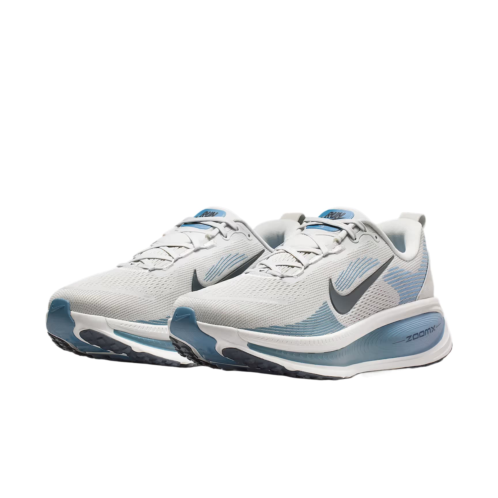 Кроссовки для бега Nike Vomero 18 Беговые кроссовки Низкий Топ Туманный серый Экрю Работа Синий Черный обсидиан Мужской - изображение 3