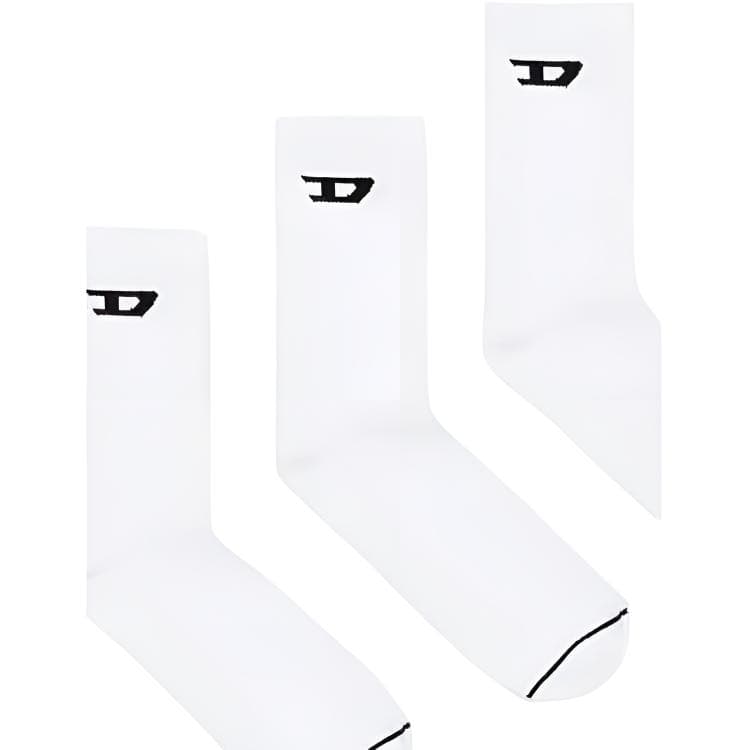 Носки DIESEL High Socks Мужские 3 Pack Белые - изображение 3