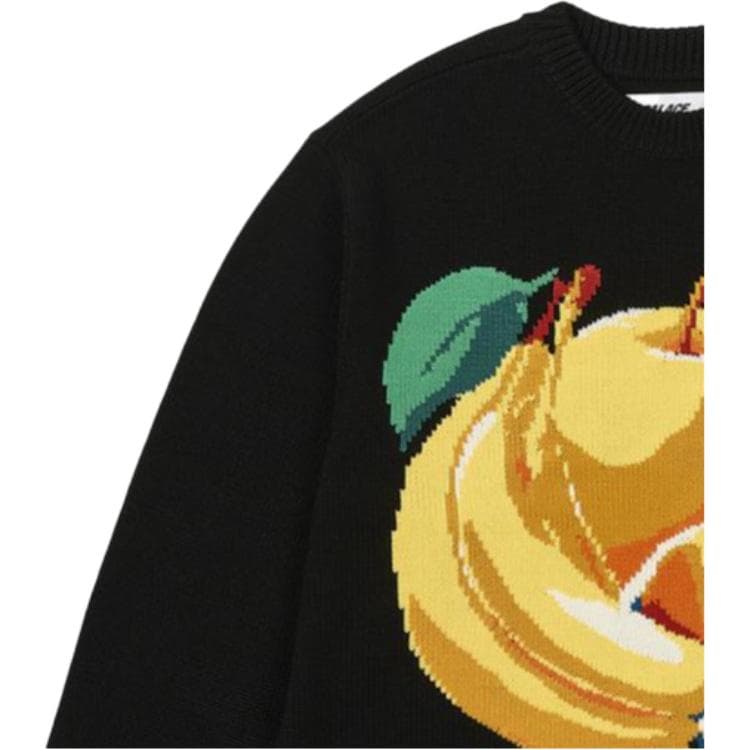 PALACE SS24 Фрукты Life KNIT Мягкий Трикотаж Унисекс Черный - изображение 4