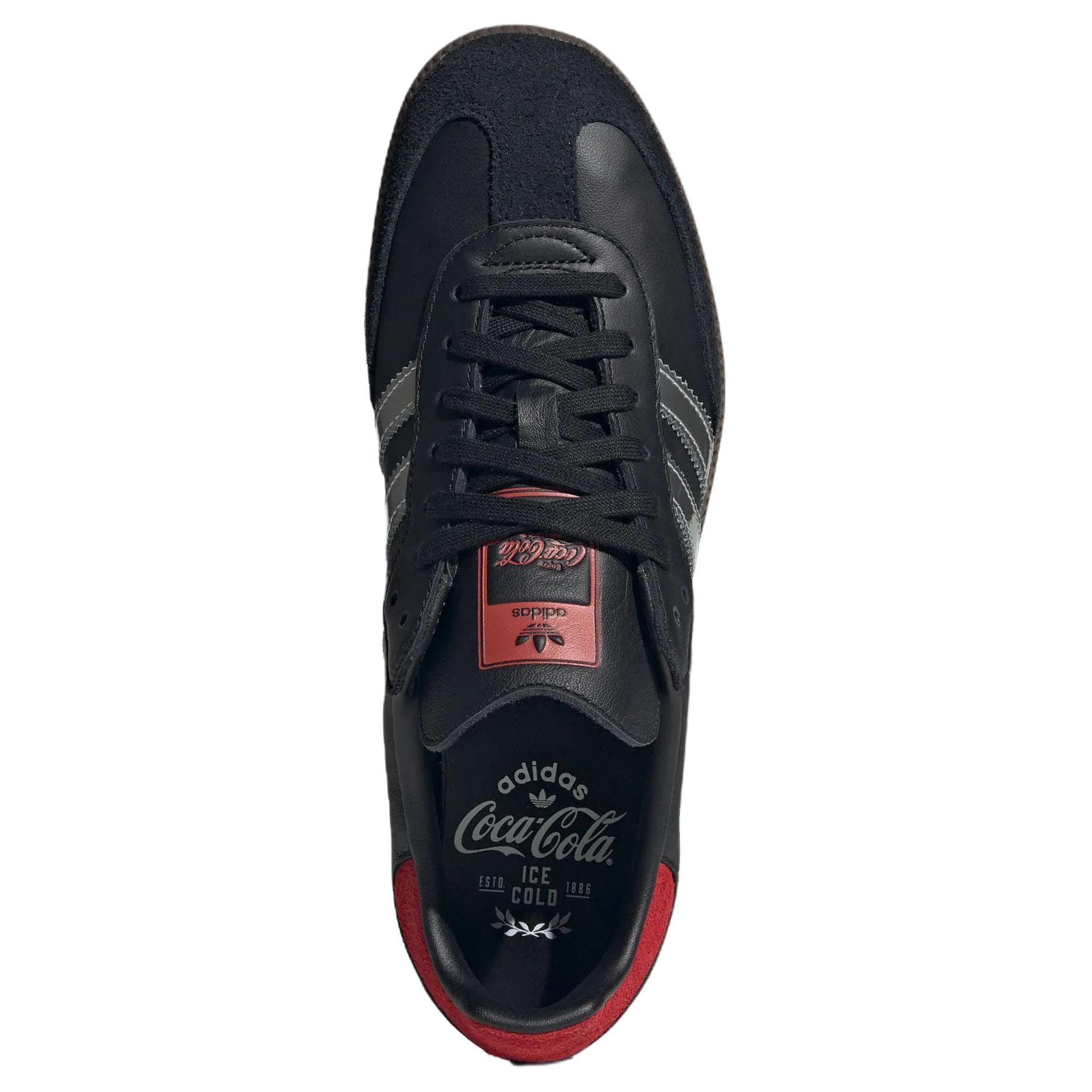 Кроссовки Adidas Originals x Coca Cola Samba Кеды немецкой армии (GAT) Унисекс Черный Красный - изображение 4