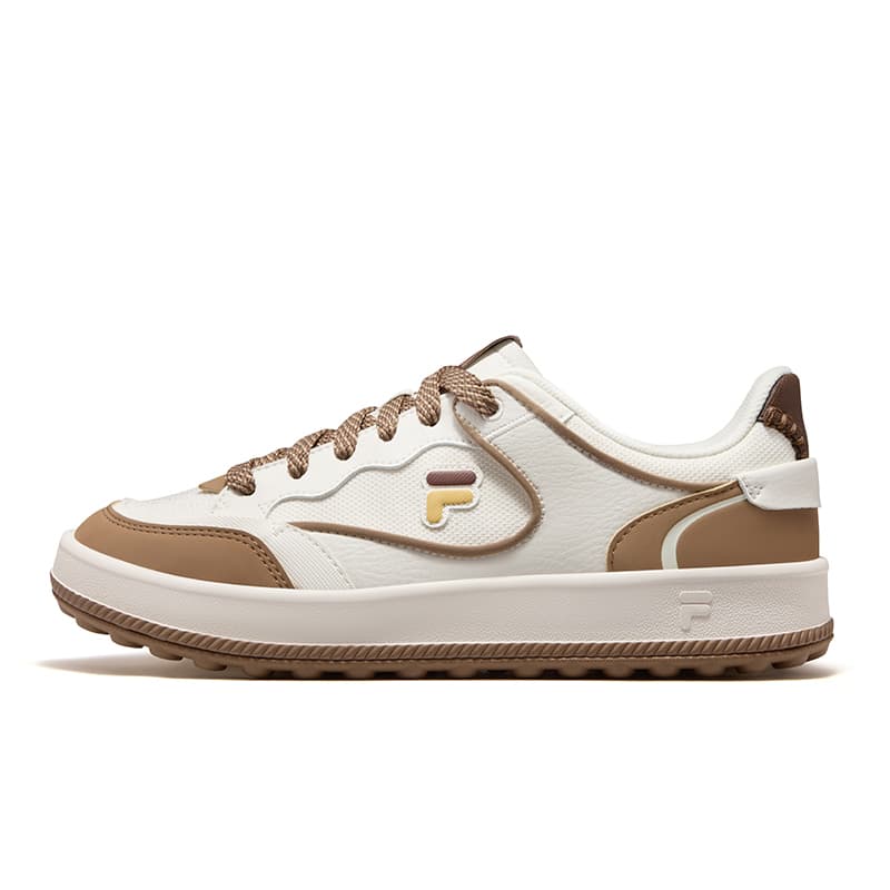 Кроссовки FILA FUSION FUGIO Кеды для скейтбординга Low Топ Белый-коричневый Мужской - изображение 1