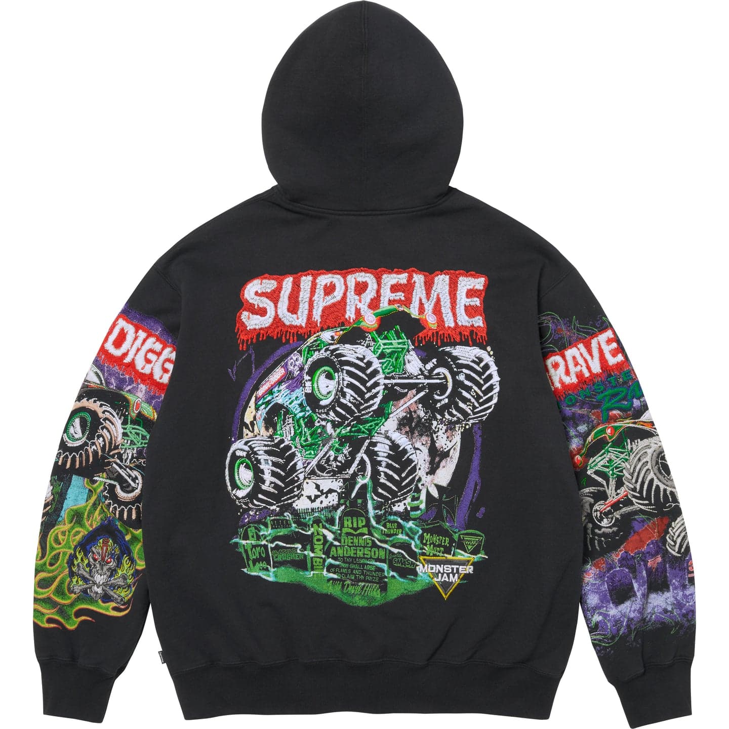 Кофта Supreme Grave Digger Черный Черный Унисекс Свитшоты - изображение 2
