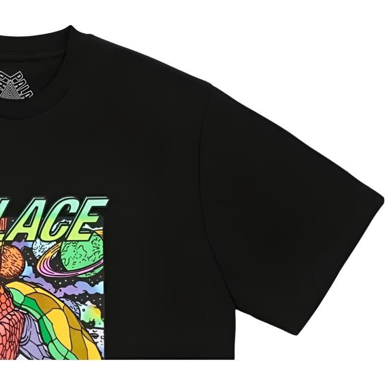 Футболка PALACE FW24 DMT T-SHIRT Футболка с круглым вырезом и принтом в виде черепахи и букв, унисекс, черный - изображение 5