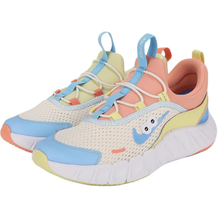 Кроссовки Nike Freeride Детские беговые кроссовки Низкий верх Синий Белый Желтый Kids - изображение 3