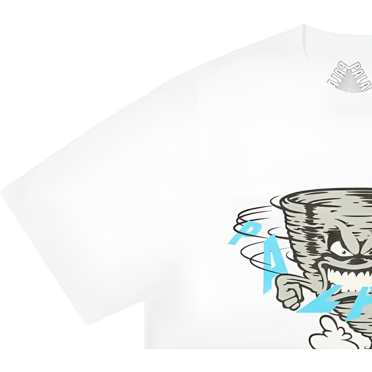 Футболка PALACE FW24 Футболка свободного кроя с принтом в виде мультяшного вихря и буквами Унисекс Белый (обычный) - изображение 4