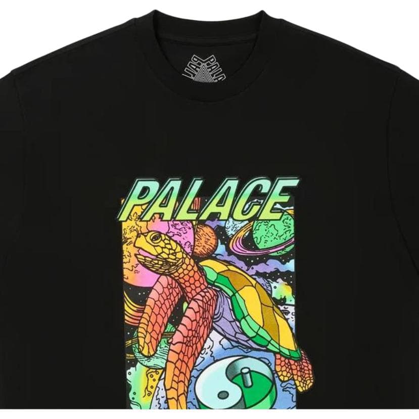 Футболка PALACE FW24 DMT T-SHIRT Футболка с круглым вырезом и принтом в виде черепахи и букв, унисекс, черный - изображение 2