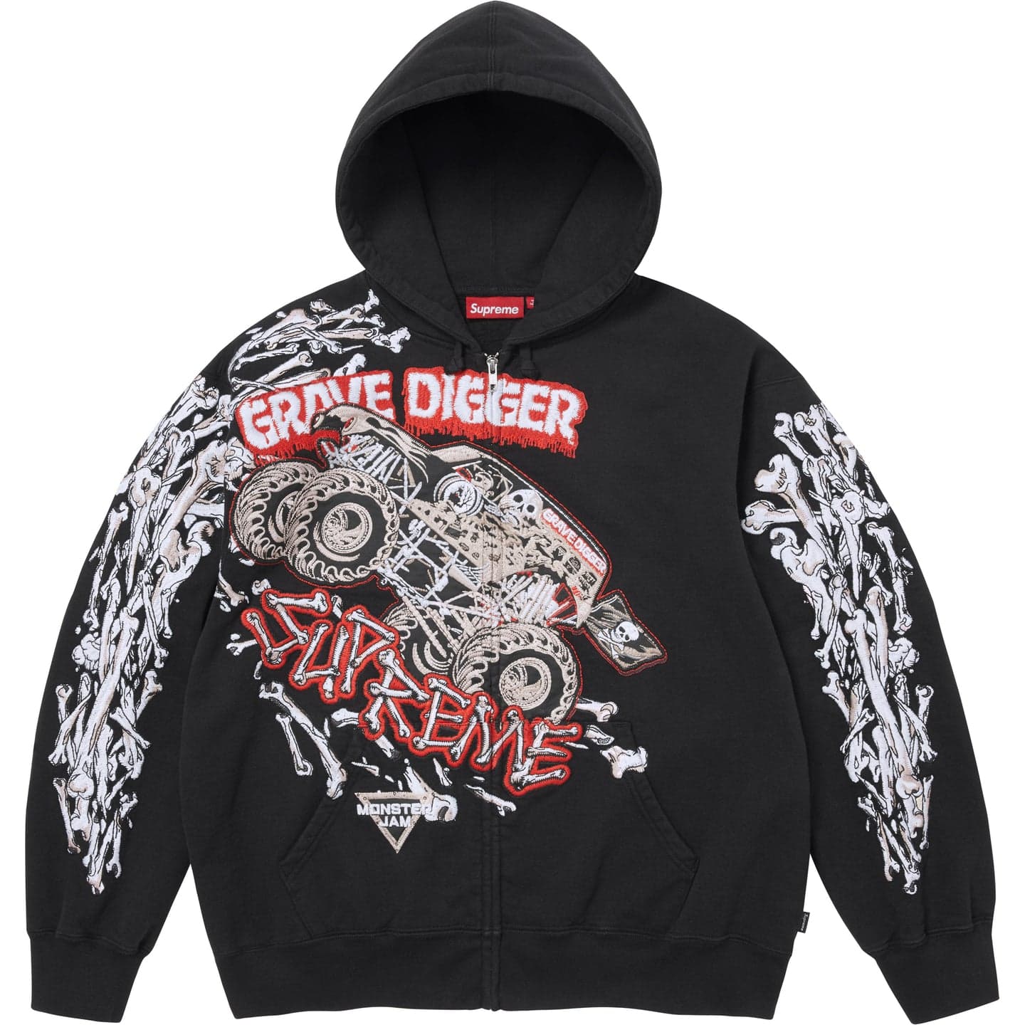 Кофта Supreme Grave Digger Черный Черный Унисекс Свитшоты - изображение 1
