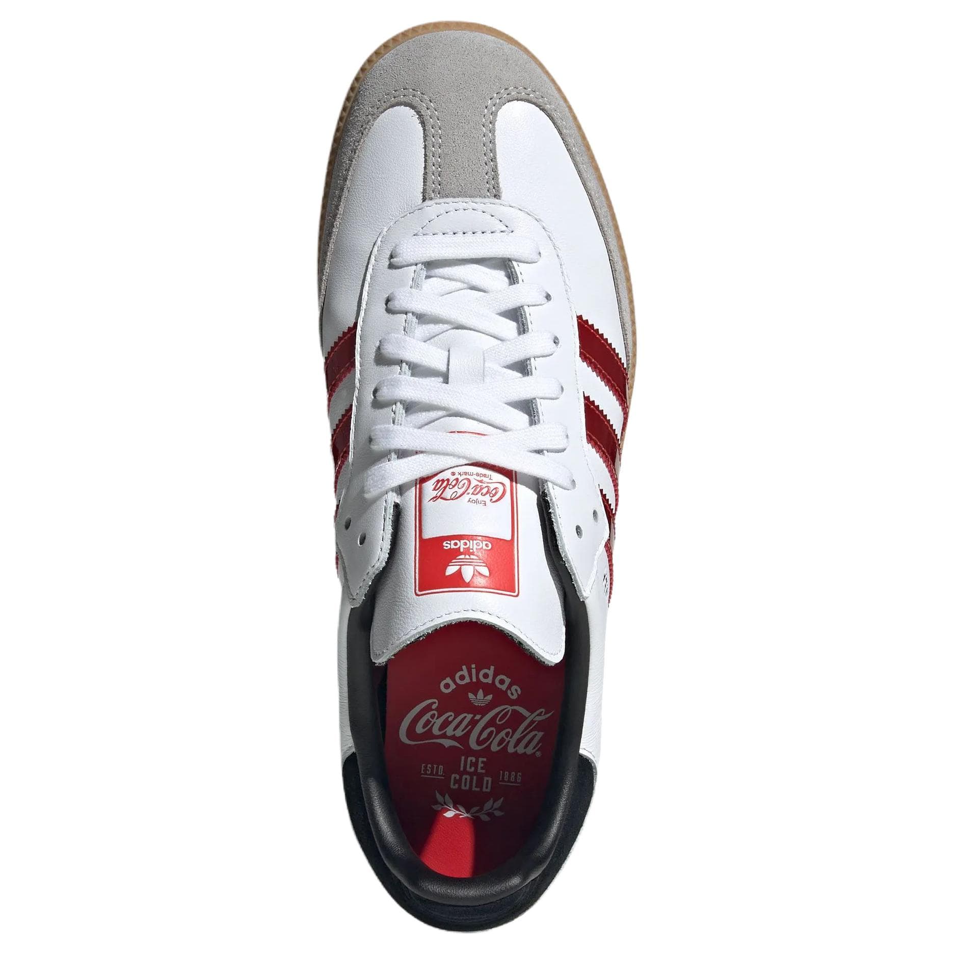 Кроссовки Adidas Originals x coca cola Samba Кеды немецкой армии (GAT) Унисекс Белый Красный - изображение 4