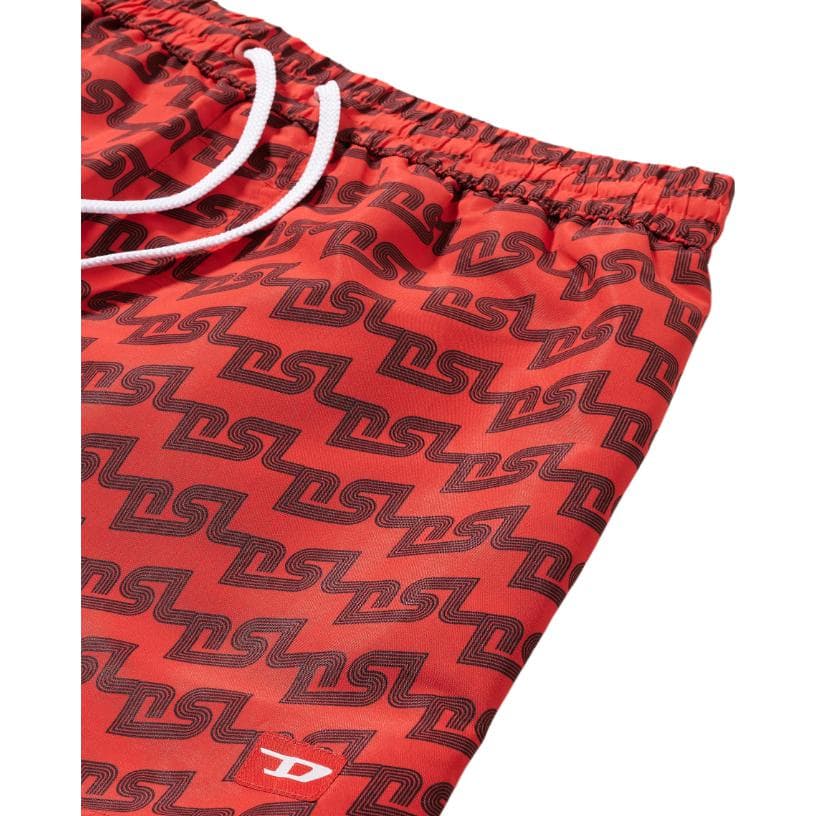DIESEL Red Men's Swimwear DIESEL Красные Мужские Плавательные Шорты - изображение 4