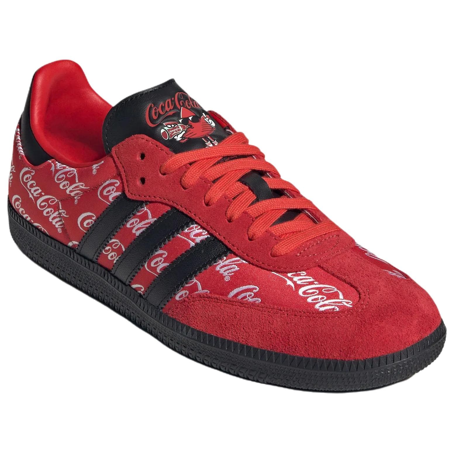 Кроссовки Adidas Originals x Coca Cola Samba Кеды немецкой армии (GAT) Унисекс Красный черный - изображение 3