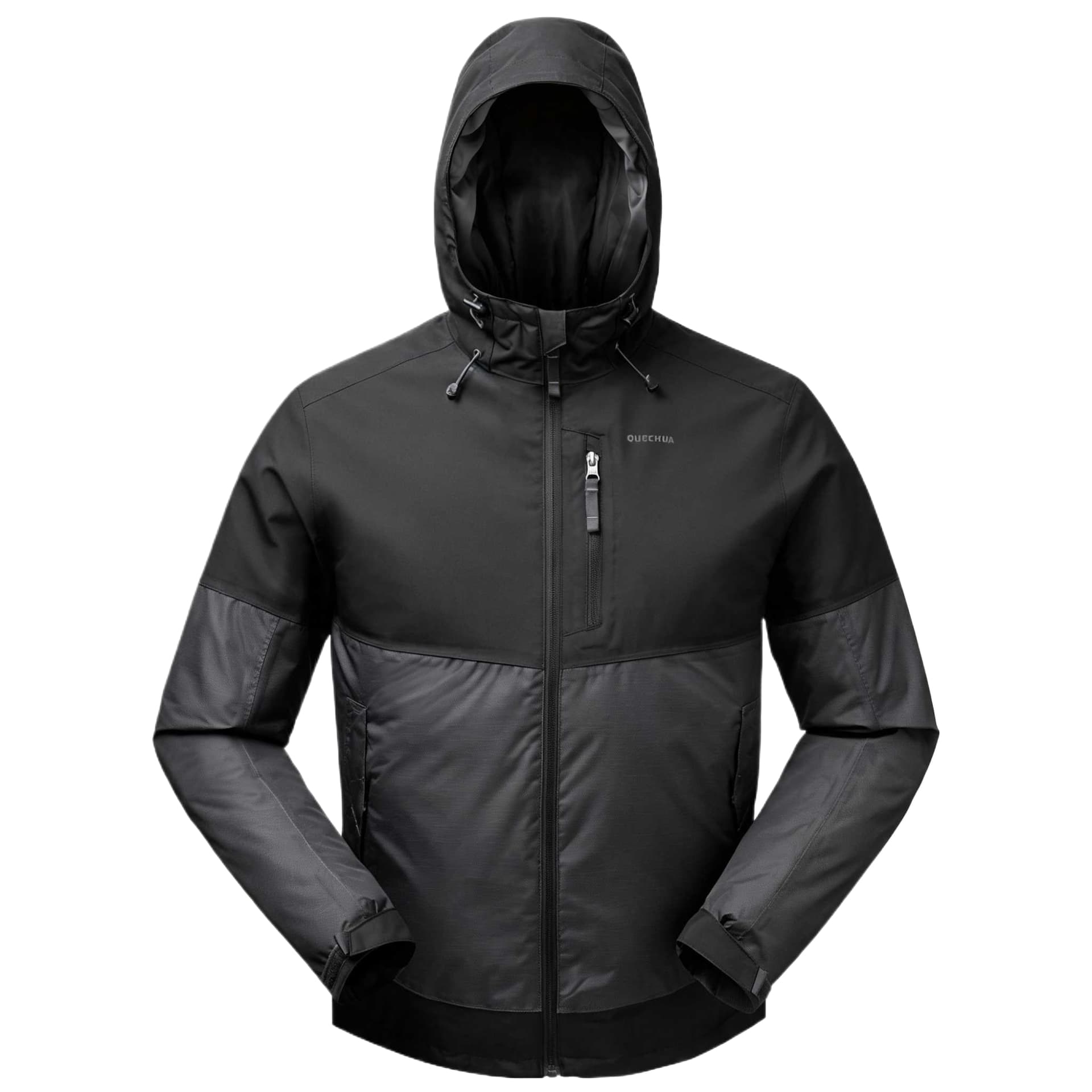 Демисезонная куртка DECATHLON Угольный серый черный мужские ветровки - изображение 1