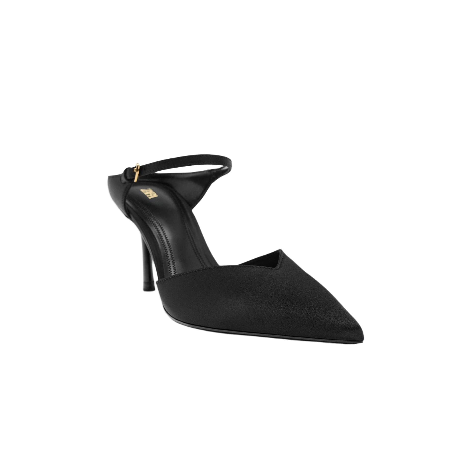 Шлёпанцы ZARA One Шнуровка Сандалии Черные Женские - изображение 4
