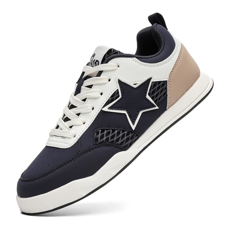 Кроссовки Q And Skate Shoes Low Top Темно-синий Хаки Белый Унисекс - изображение 7