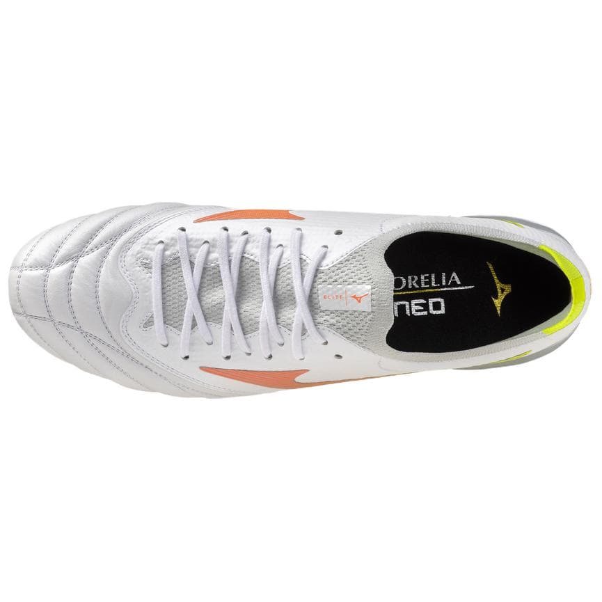 Кроссовки для футбола Mizuno MORELIA NEO V β Футбольные бутсы Белый Лавовый оранжевый Энотера Унисекс - изображение 3