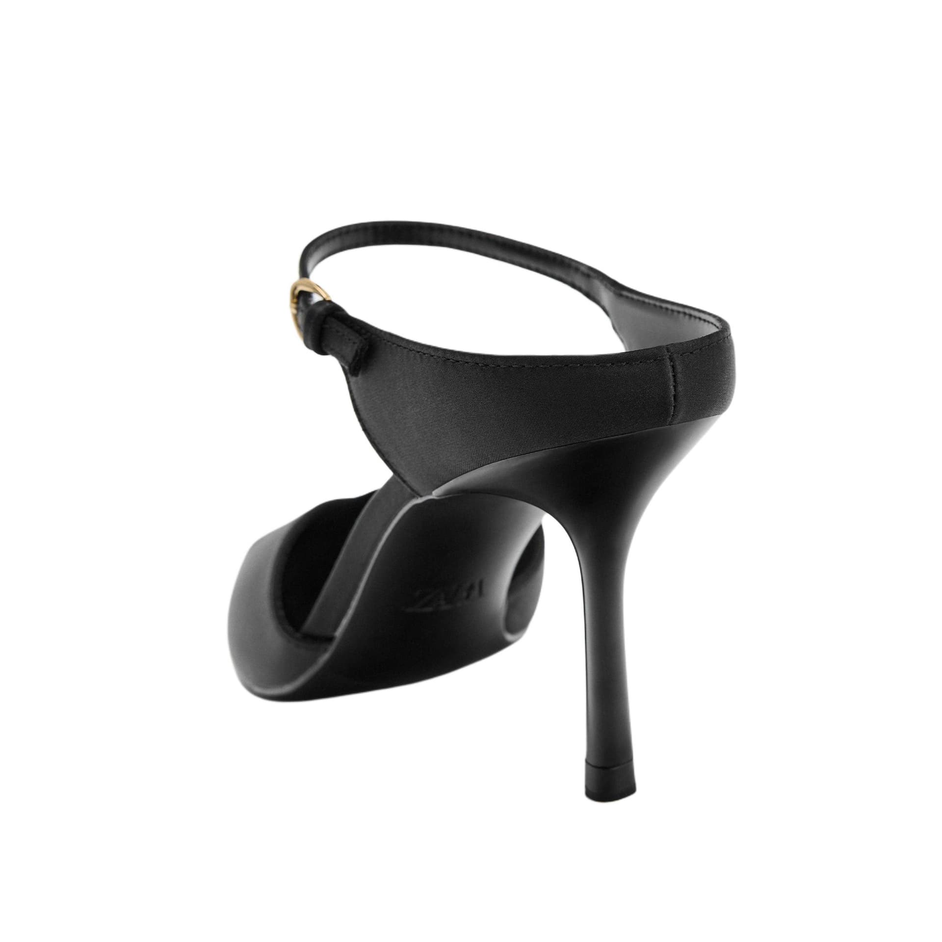 Шлёпанцы ZARA One Шнуровка Сандалии Черные Женские - изображение 3
