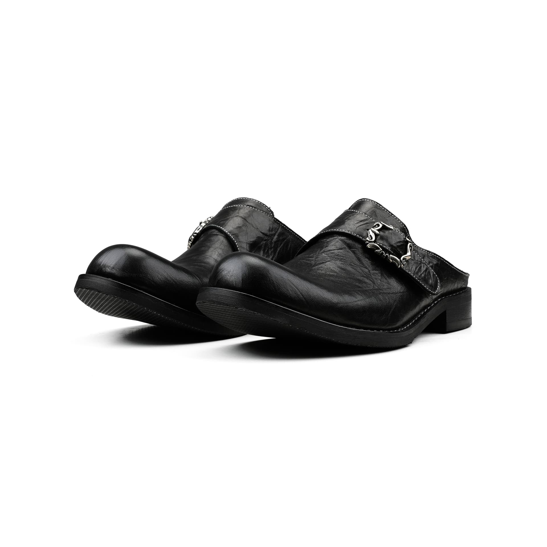 Сандалии HANQIAORIJI Black Blood Collection Закрытые тапочки Черный Унисекс - изображение 6