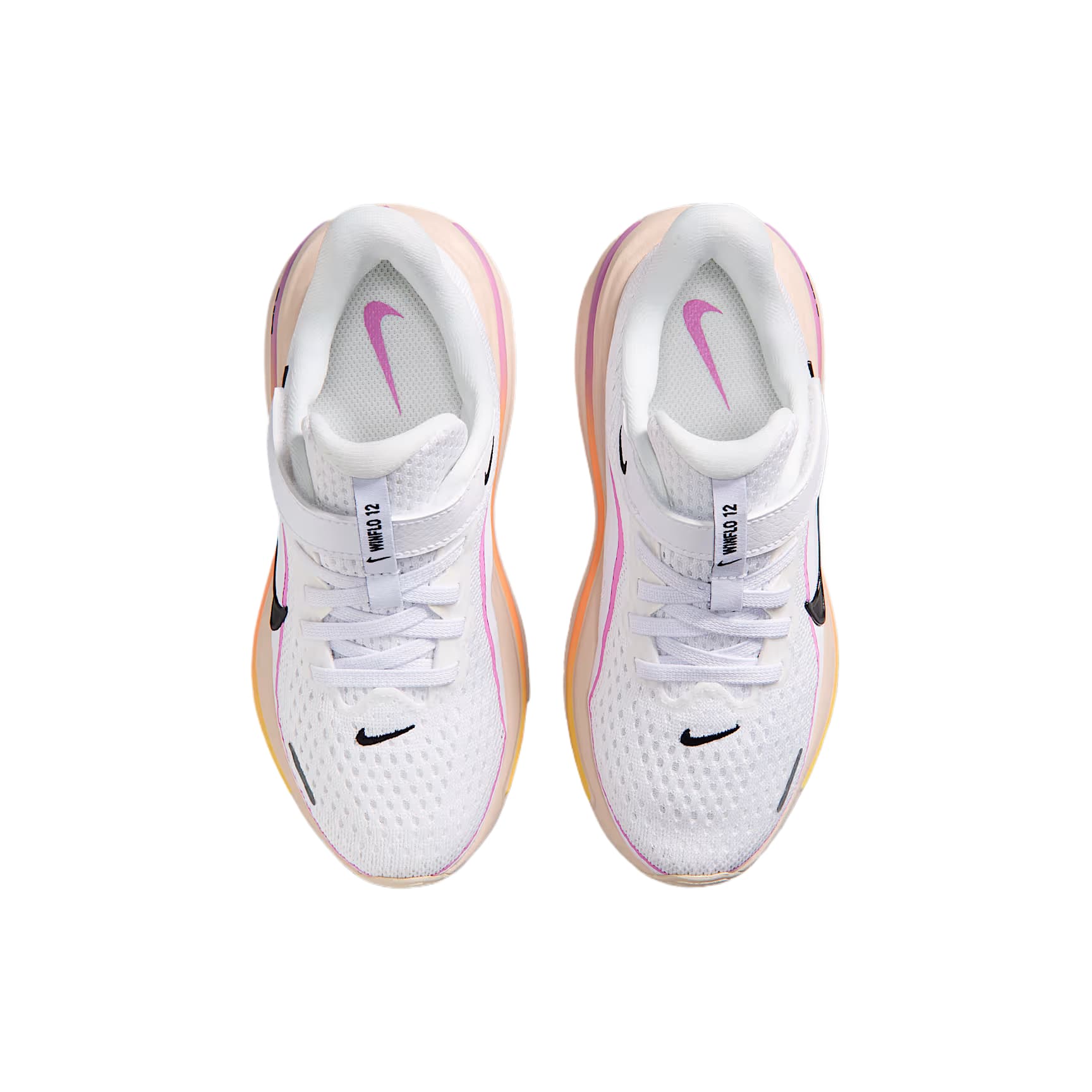 Кроссовки Nike Winflo 12 Детские беговые кроссовки Низкий Топ Белый Освежающий вариант Румяна Розово-белый Черный Kids - изображение 3