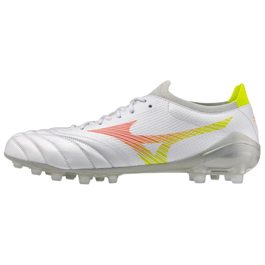 Кроссовки для футбола Mizuno MORELIA NEO V β Футбольные бутсы Белый Лавовый оранжевый Энотера Унисекс - изображение 1